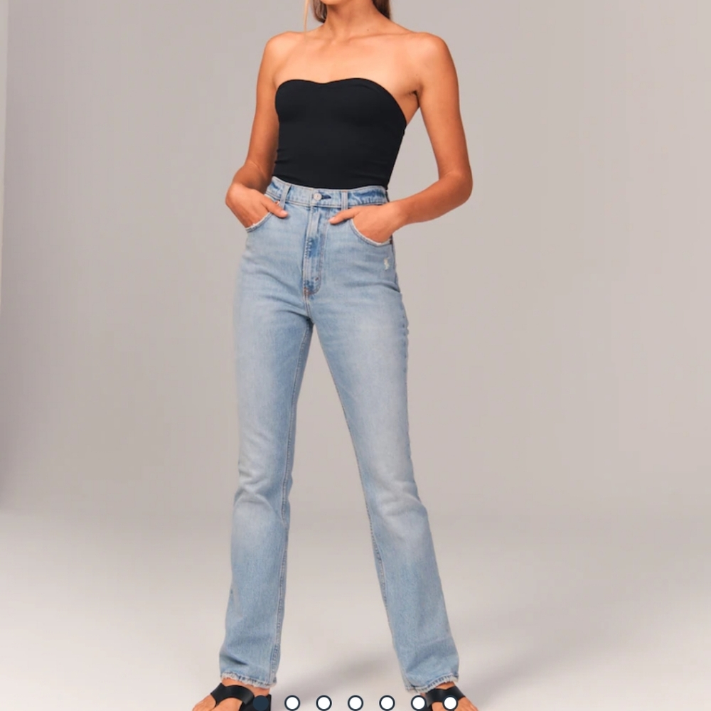 A&F ultra high rise flare jeans